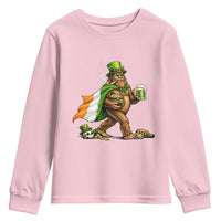 Funny St Patricks Day Bigfoot Youth Sweatshirt Mythical Party Gift