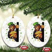 Funny St Patricks Day Bigfoot Ceramic Ornament Irish Revelry Gift