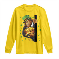 Funny St Patricks Day Bigfoot Long Sleeve Shirt Irish Revelry Gift