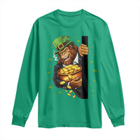 Funny St Patricks Day Bigfoot Long Sleeve Shirt Irish Revelry Gift