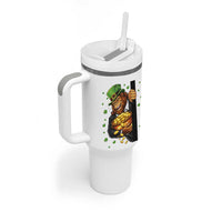 Funny St Patricks Day Bigfoot Tumbler With Handle Irish Revelry Gift