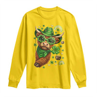 Funny Irish Highland Cow Long Sleeve Shirt St Patricks Day Gift