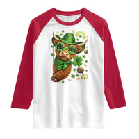Funny Irish Highland Cow Raglan Shirt St Patricks Day Gift