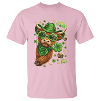 Funny Irish Highland Cow T Shirt St Patricks Day Gift