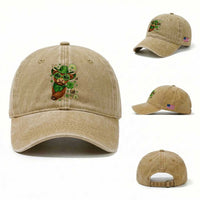 Funny Irish Highland Cow Washed Cotton Baseball Cap St Patricks Day Gift