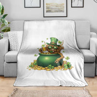 Funny Highland Cow St Patricks Day Throw Blanket Farm Lover Gift