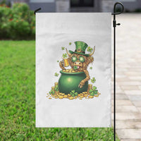 Funny Highland Cow St Patricks Day Garden Flag Farm Lover Gift