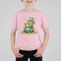 Funny Highland Cow St Patricks Day T Shirt For Kid Farm Lover Gift