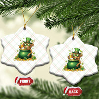 Funny Highland Cow St Patricks Day Ceramic Ornament Farm Lover Gift