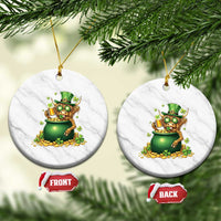 Funny Highland Cow St Patricks Day Ceramic Ornament Farm Lover Gift