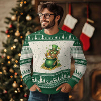 Funny Highland Cow St Patricks Day Ugly Christmas Sweater Farm Lover Gift