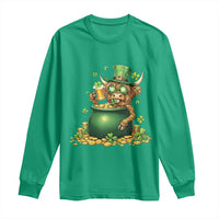 Funny Highland Cow St Patricks Day Long Sleeve Shirt Farm Lover Gift