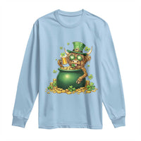 Funny Highland Cow St Patricks Day Long Sleeve Shirt Farm Lover Gift