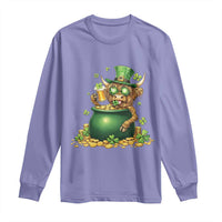 Funny Highland Cow St Patricks Day Long Sleeve Shirt Farm Lover Gift