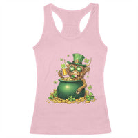 Funny Highland Cow St Patricks Day Racerback Tank Top Farm Lover Gift