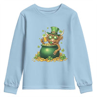 Funny Highland Cow St Patricks Day Youth Sweatshirt Farm Lover Gift