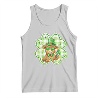 Funny Irish Highland Cow Shamrock Holiday Gift Tank Top