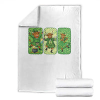 Vintage Highland Cow St Patricks Day Throw Blanket Farm Lover Gift