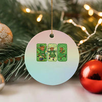 Vintage Highland Cow St Patricks Day Ceramic Ornament Farm Lover Gift
