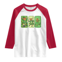 Vintage Highland Cow St Patricks Day Raglan Shirt Farm Lover Gift