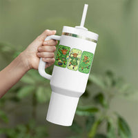 Vintage Highland Cow St Patricks Day Tumbler With Handle Farm Lover Gift