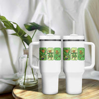 Vintage Highland Cow St Patricks Day Tumbler With Handle Farm Lover Gift