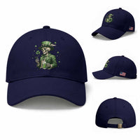 Skeleton St Patricks Day Drinking Baseball Cap Irish Party Gift
