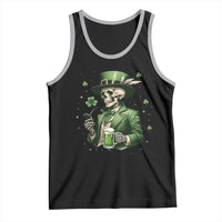 Skeleton St Patricks Day Drinking Tank Top Irish Party Gift