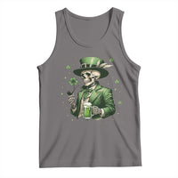 Skeleton St Patricks Day Drinking Tank Top Irish Party Gift
