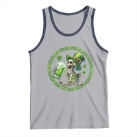 Lucky Irish Skeleton St Patricks Day Tank Top Beer Lover