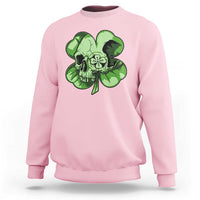 St Patricks Day Lucky Shamrock Skull Gift Sweatshirt