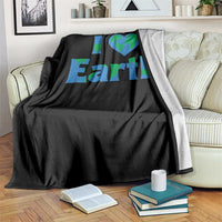 Earth Day Environmental Activism Throw Blanket I Love Earth