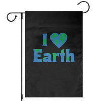 Earth Day Environmental Activism Garden Flag I Love Earth
