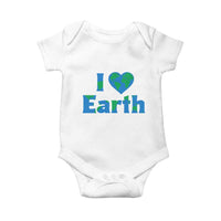 Earth Day Environmental Activism Baby Onesie I Love Earth