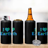 Earth Day Environmental Activism 4 in 1 Can Cooler Tumbler I Love Earth
