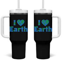 Earth Day Environmental Activism Tumbler With Handle I Love Earth