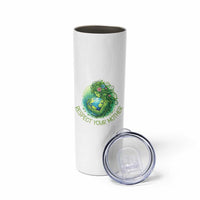 Respect Your Mother Skinny Tumbler Earth Mother Hugging Planet