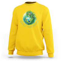 Respect Your Mother Sweatshirt Earth Mother Hugging Planet