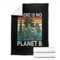 Vintage There Is No Planet B Earth Day Gift Throw Blanket