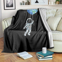 Astronaut Protect The Planet Throw Blanket Earth Day Gift