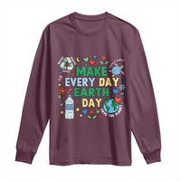 Make Every Day Earth Day Student Gift Long Sleeve Shirt Environmental Awareness