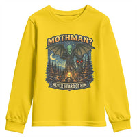 Funny Mothman Cryptid Believer Youth Sweatshirt Never Heard Of Him
