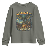 Funny Mothman Cryptid Believer Youth Sweatshirt Never Heard Of Him