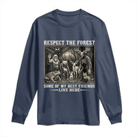 Respect The Forest My Best Friends Live Here Long Sleeve Shirt Cryptid Forest Lover