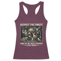 Respect The Forest My Best Friends Live Here Racerback Tank Top Cryptid Forest Lover