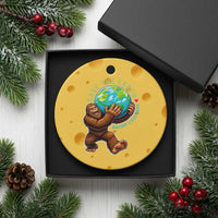 Earth Day Ceramic Ornament Save The Earth Bigfoot Lives Here