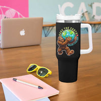 Earth Day Tumbler With Handle Save The Earth Bigfoot Lives Here