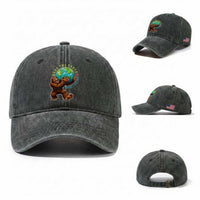 Earth Day Washed Cotton Baseball Cap Save The Earth Bigfoot Lives Here