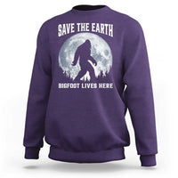 Save The Earth Bigfoot Lives Here Sweatshirt Earth Day Nature Lover