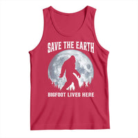 Save The Earth Bigfoot Lives Here Tank Top Earth Day Nature Lover
